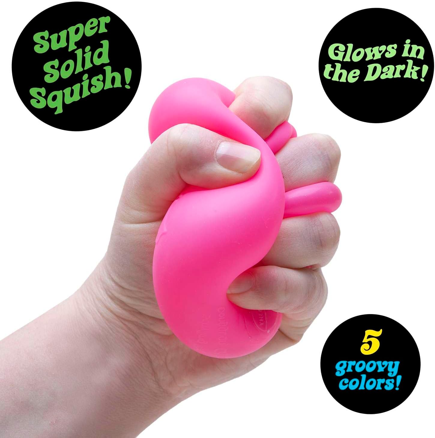 Schylling NeeDoh Nice Cube Glow - Squeeze Toy with a Super Solid Squish