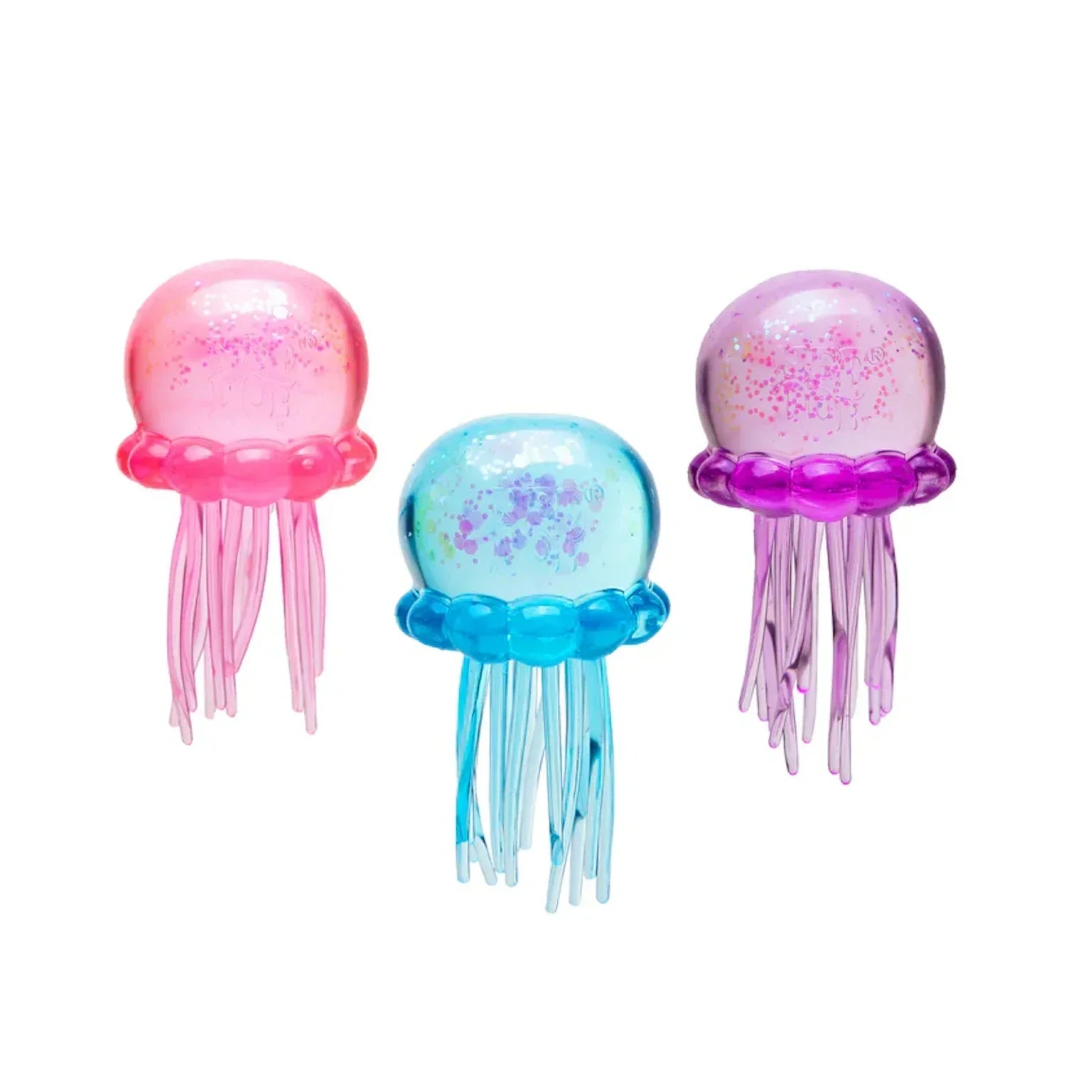 Schylling NeeDoh Jelly Squish - Stretchy Glitter Jellyfish Toy